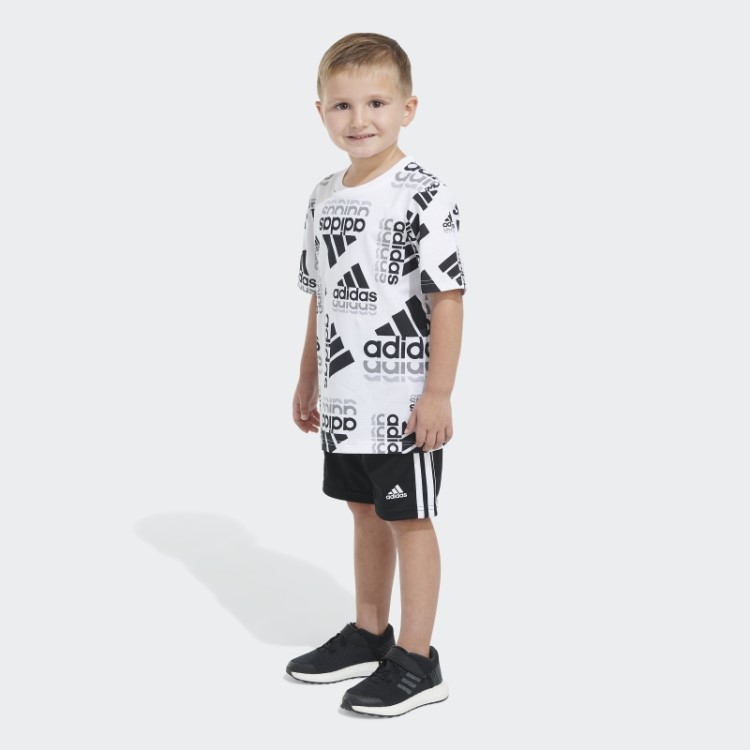 Ctn Aop T-shirt Conjunto Curto Adidas Branco