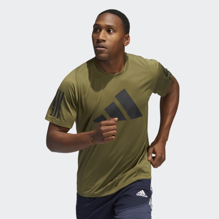 Camiseta Esportiva Adidas Freelift 3 Bar Verde Oliva