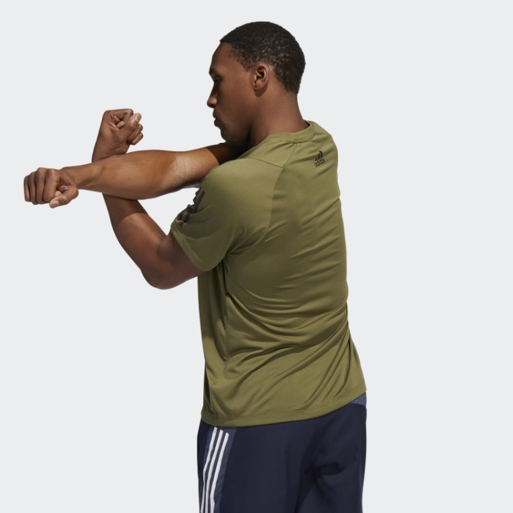 Camiseta Esportiva Adidas Freelift 3 Bar Verde Oliva
