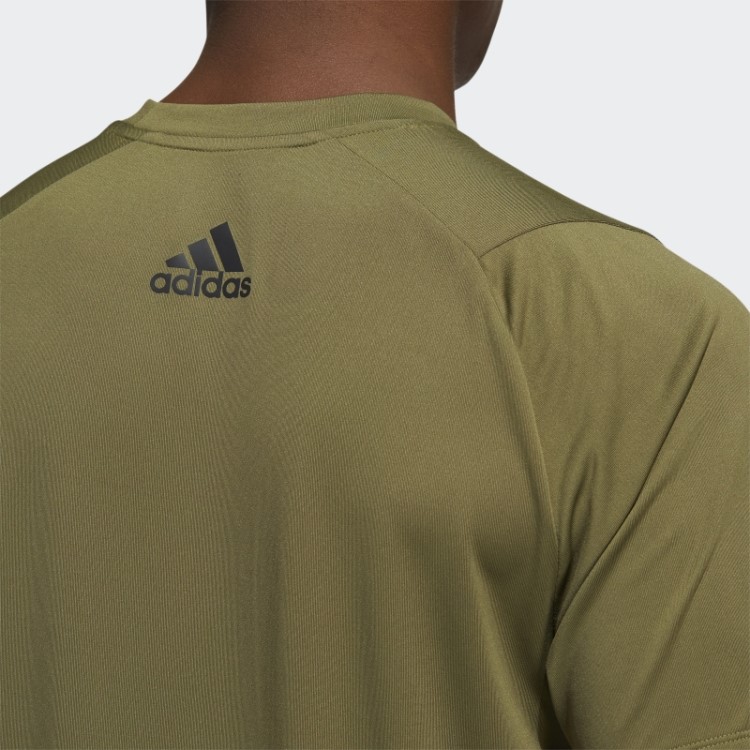 Camiseta Esportiva Adidas Freelift 3 Bar Verde Oliva
