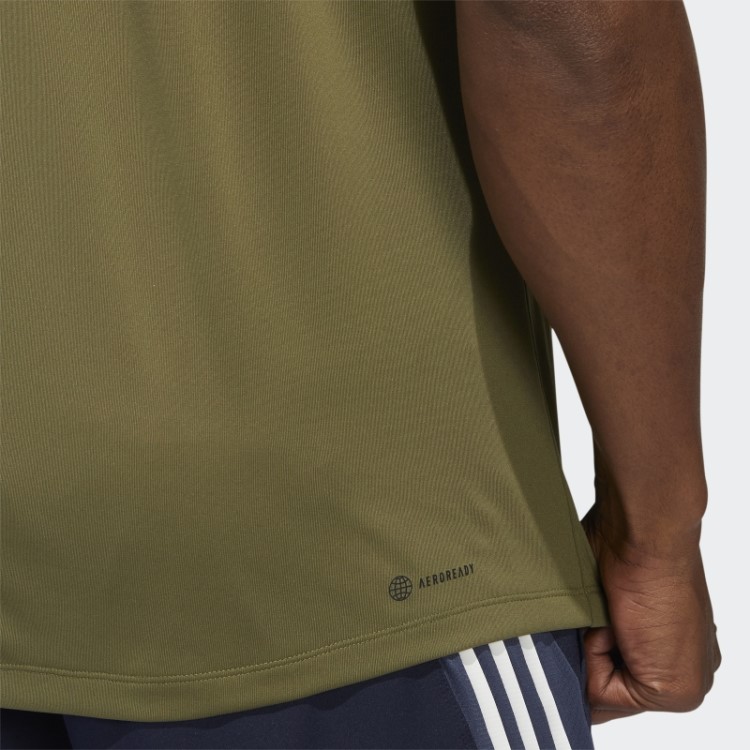 Camiseta Esportiva Adidas Freelift 3 Bar Verde Oliva