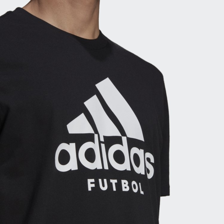 Camiseta Com Logo De Futebol Adidas Preta
