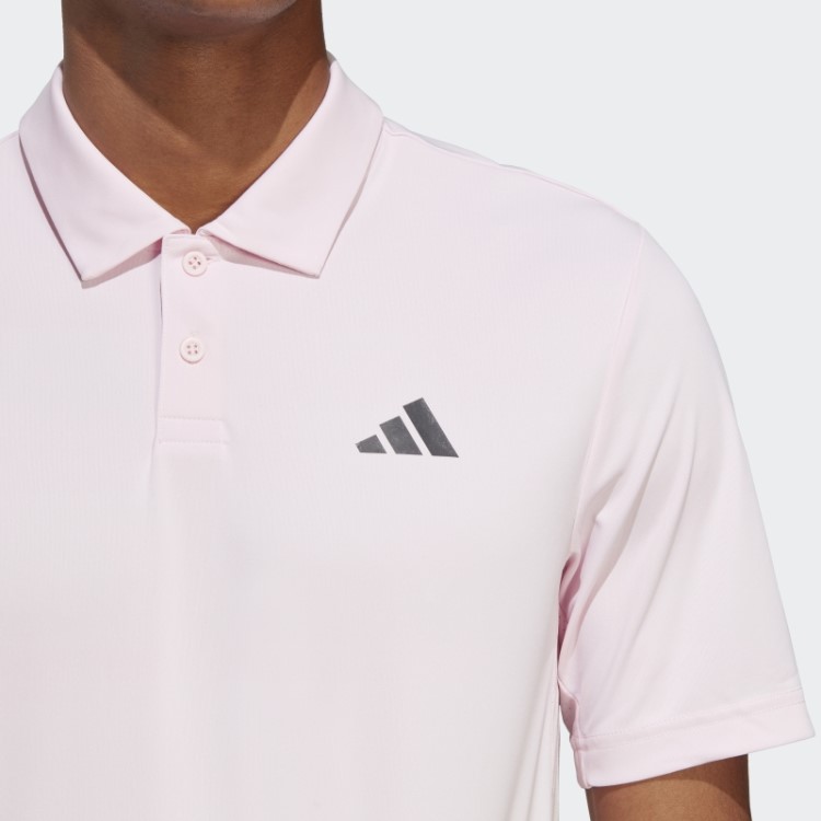 Camisa Polo De Tênis Com As Três Listras Rosa Do Clube Adidas