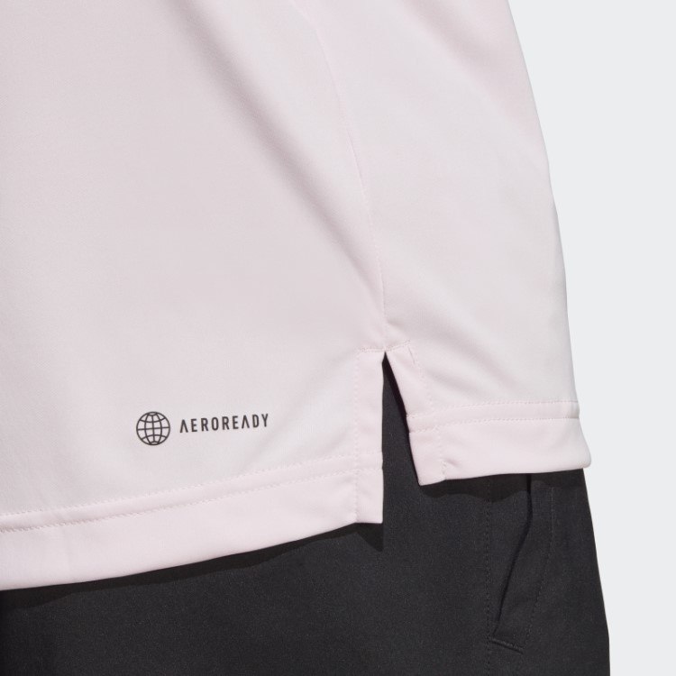 Camisa Polo De Tênis Com As Três Listras Rosa Do Clube Adidas