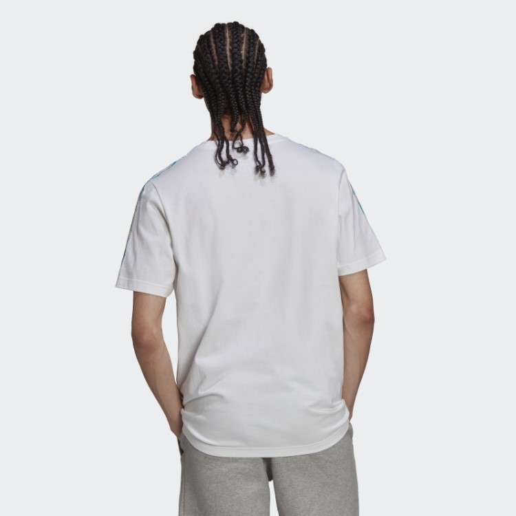 Camiseta Estampa Camuflada Branca Adidas