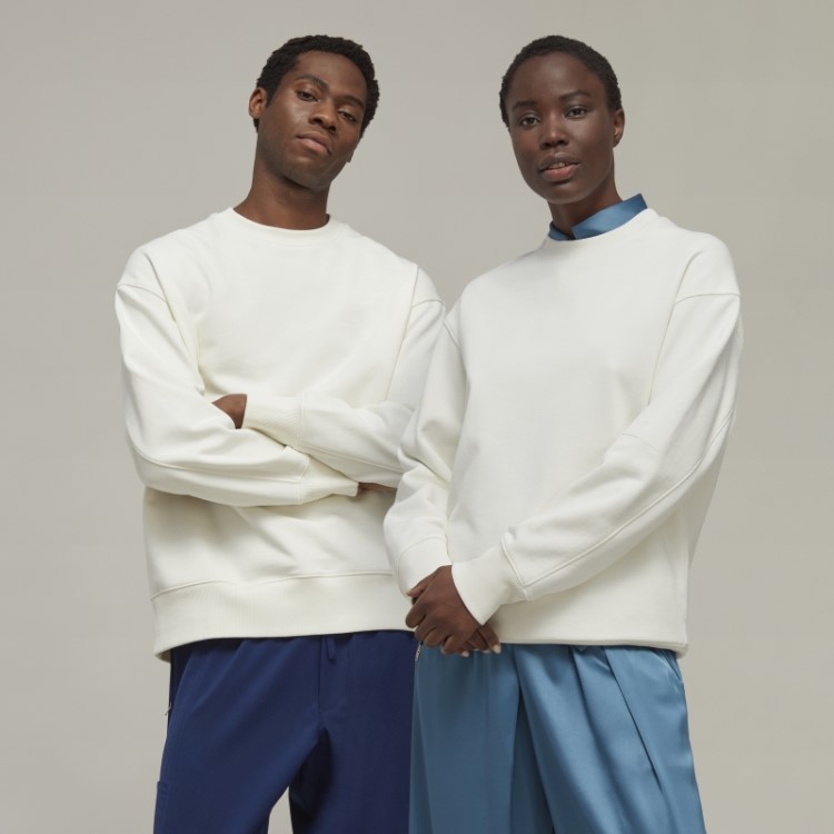 Elegante Suéter Felpudo De Algodão Orgânico Adidas Y-3