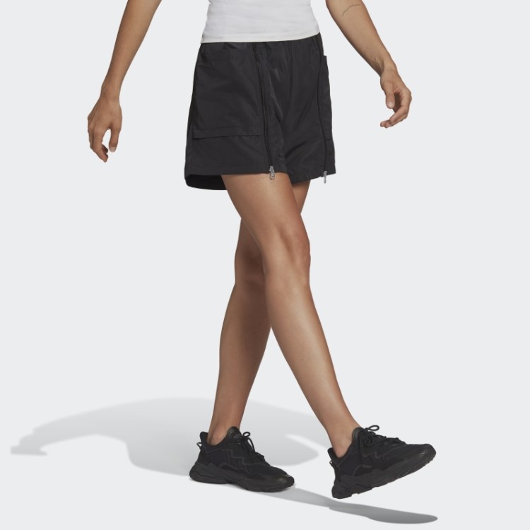 Adidas Adicolor Shorts Preto Com Zíper
