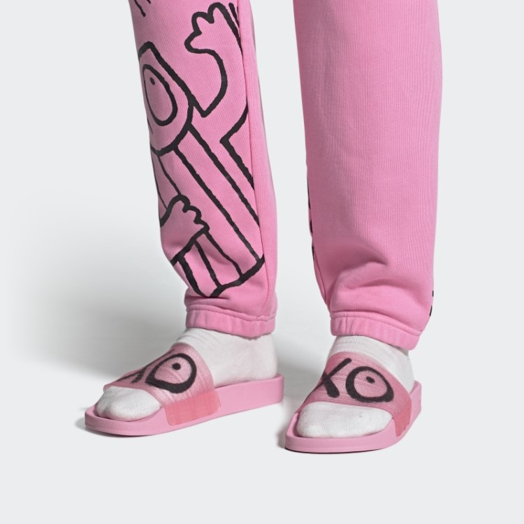 Chinelos Rosa Adilette X André Saraiva Adidas