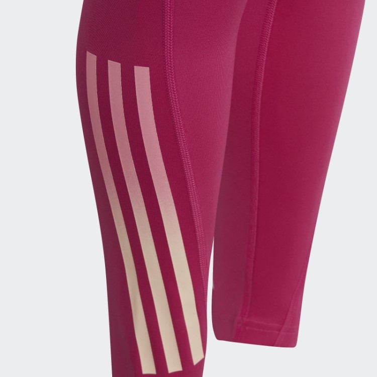 Legging Aeroready 3 Listras Cintura Alta 7/8 Optime Pocket Legging Adidas Fúcsia