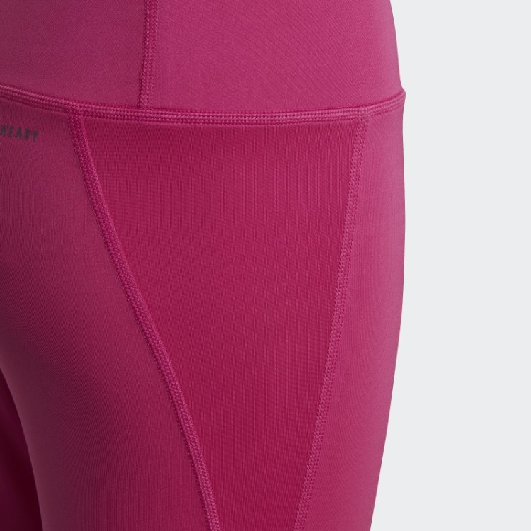 Legging Aeroready 3 Listras Cintura Alta 7/8 Optime Pocket Legging Adidas Fúcsia