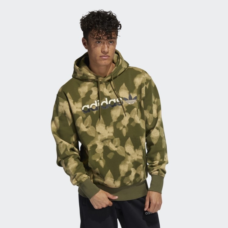 Adidas Winter Leaves Moletom Com Estampa Olive
