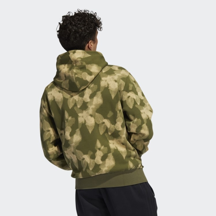 Adidas Winter Leaves Moletom Com Estampa Olive