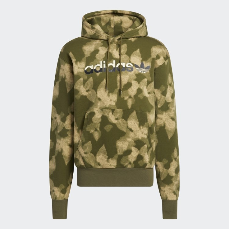 Adidas Winter Leaves Moletom Com Estampa Olive