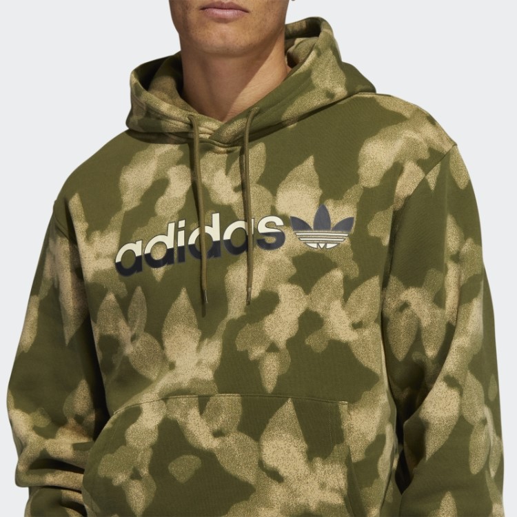 Adidas Winter Leaves Moletom Com Estampa Olive
