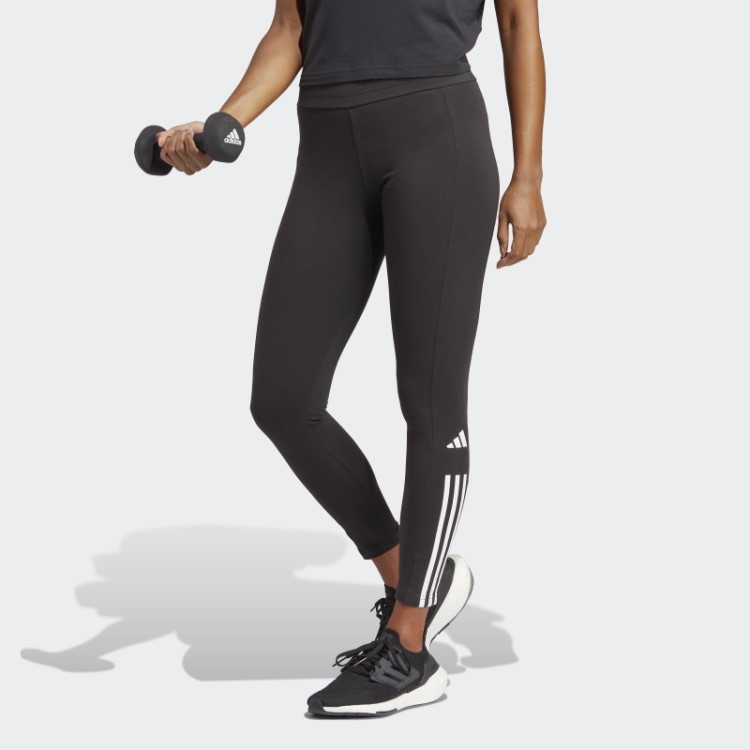 Leggings Adidas Performance 7/8 De Algodão Trem Preto