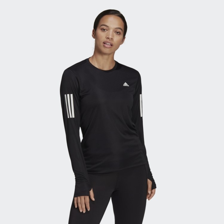 Camiseta Manga Longa Own The Run Preta Adidas
