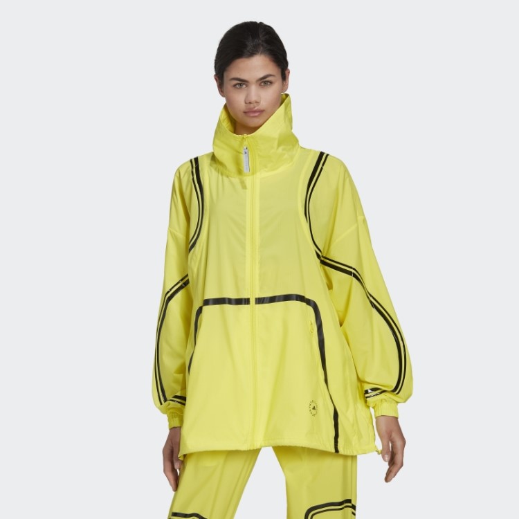 Jaqueta De Corrida Em Tecido Amarelo Choque Fashion Adidas By Stella Mccartney Truepace