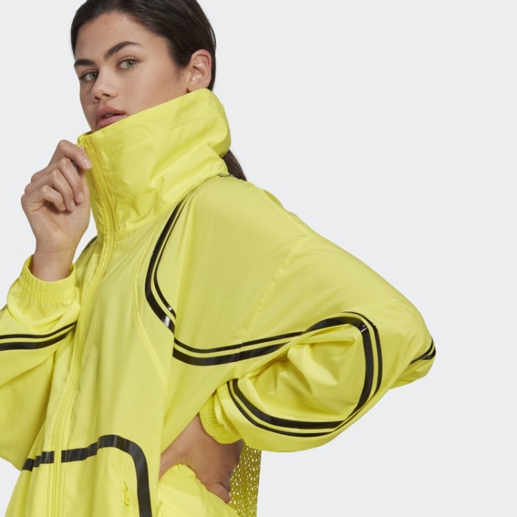 Jaqueta De Corrida Em Tecido Amarelo Choque Fashion Adidas By Stella Mccartney Truepace