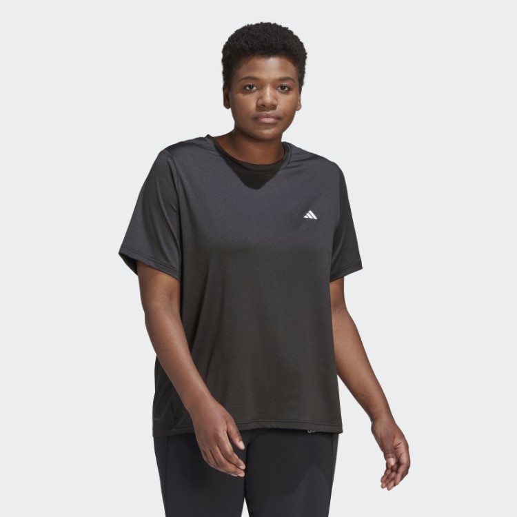 Camiseta Preta Aeroready Made For Training Minimal (plus Size) Adidas