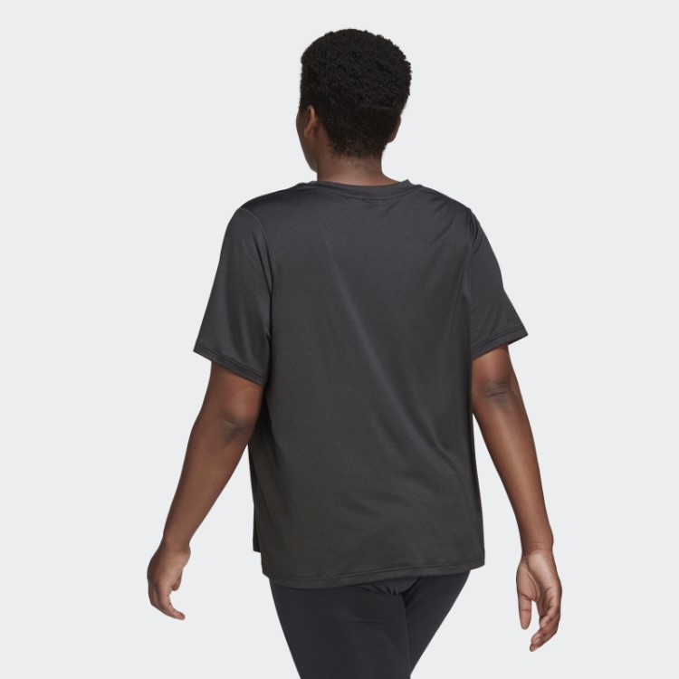 Camiseta Preta Aeroready Made For Training Minimal (plus Size) Adidas
