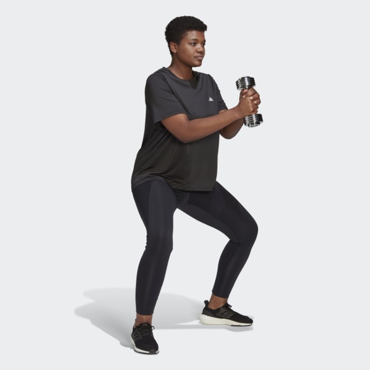 Camiseta Preta Aeroready Made For Training Minimal (plus Size) Adidas