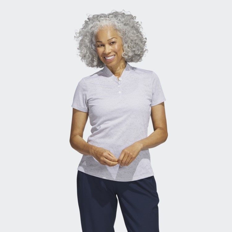 Camisa Polo Branca Adidas Jacquard Golf