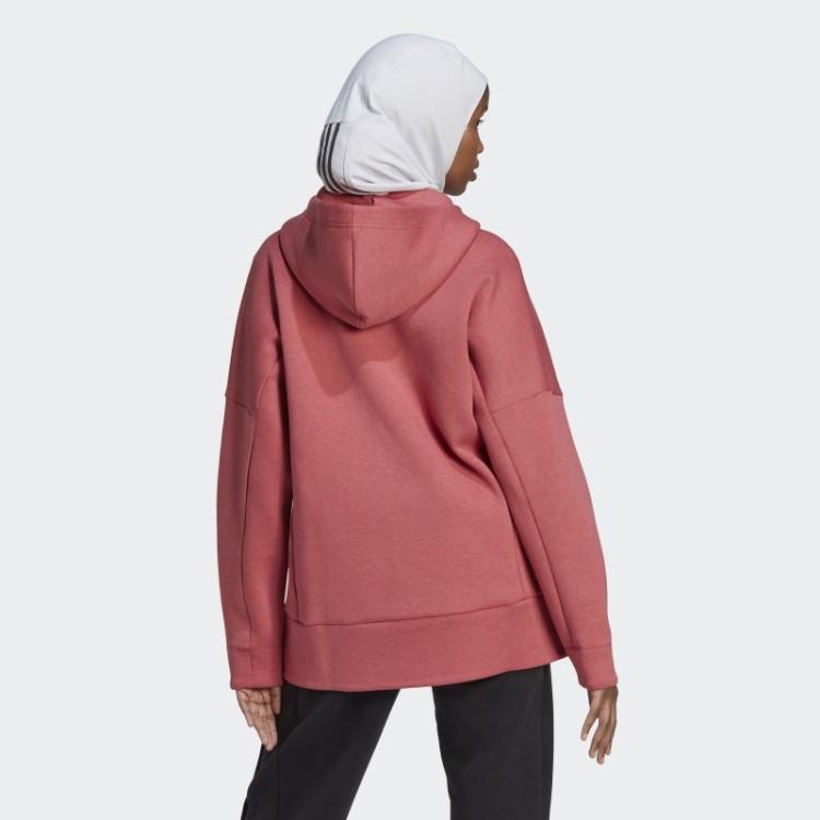 Moletom Com Capuz E Zíper Completo Em Vermelho Mel Missão Vitória Adidas