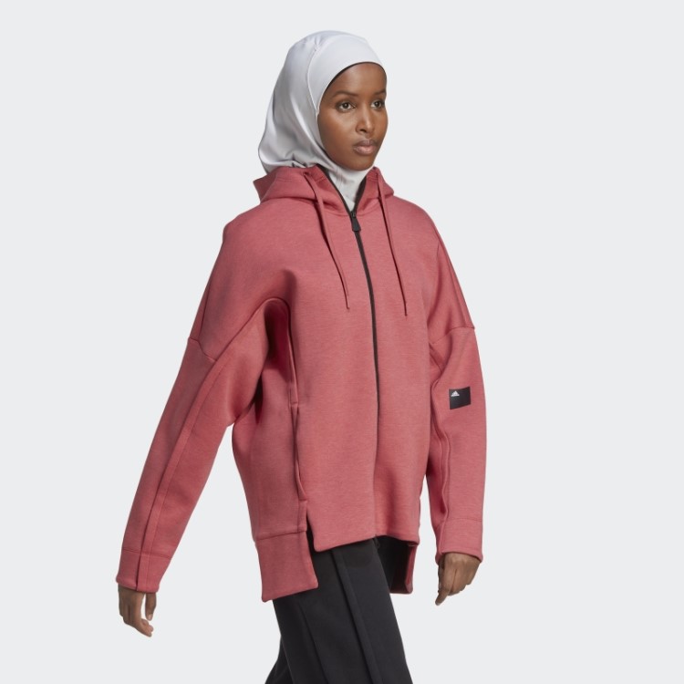 Moletom Com Capuz E Zíper Completo Em Vermelho Mel Missão Vitória Adidas