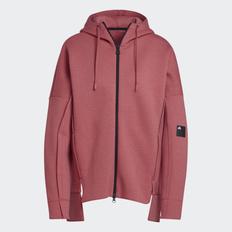 Moletom Com Capuz E Zíper Completo Em Vermelho Mel Missão Vitória Adidas