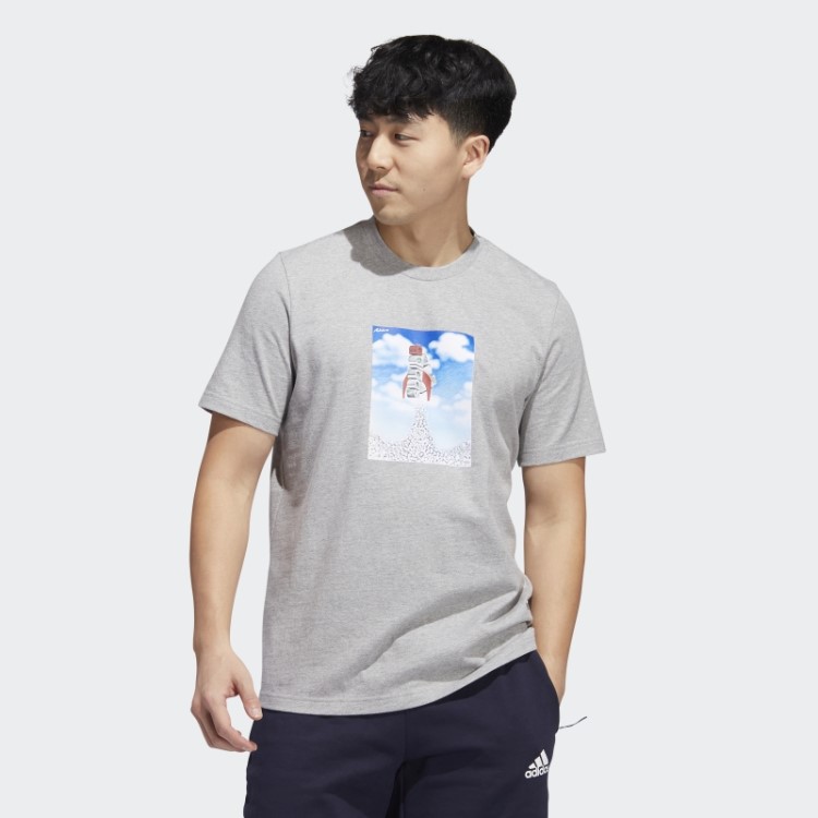 Camiseta Cinza Média Adidas Boost Rocket Graphic