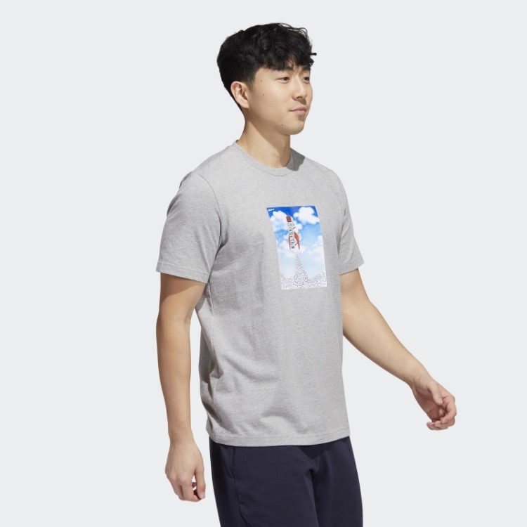 Camiseta Cinza Média Adidas Boost Rocket Graphic