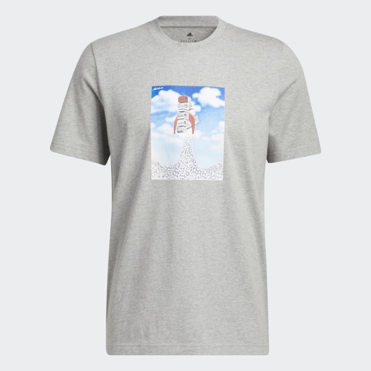 Camiseta Cinza Média Adidas Boost Rocket Graphic