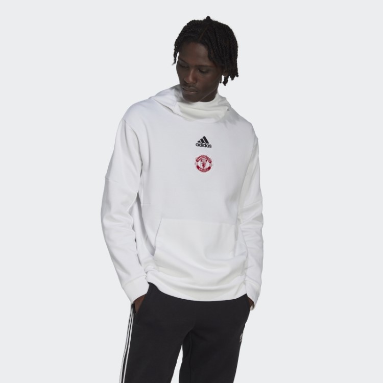 Moletom De Viagem Branco Adidas Manchester United
