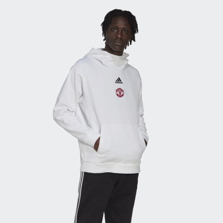 Moletom De Viagem Branco Adidas Manchester United