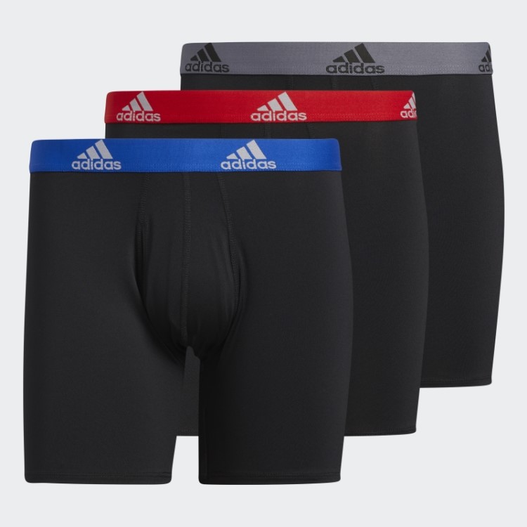 Cueca Boxer Performance Preta 3 Pares Adidas