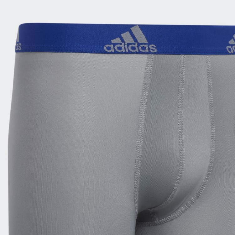 Cueca Boxer Longa Performance 4 Pares Adidas Azul