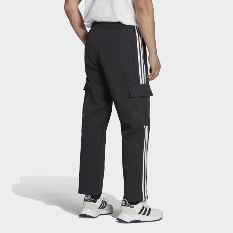 Calça Cargo Preta Adicolor Classics Com As Três Listras Adidas