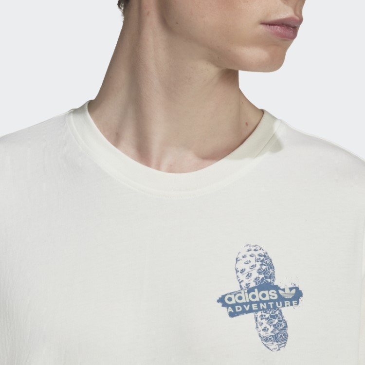 Camiseta Adidas Adventure Trail Branca Quente