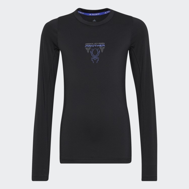 Adidas Marvel Black Panther Techfit Camiseta Manga Longa Preta