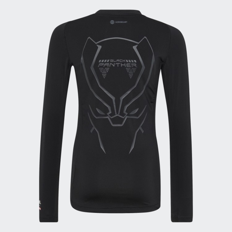 Adidas Marvel Black Panther Techfit Camiseta Manga Longa Preta