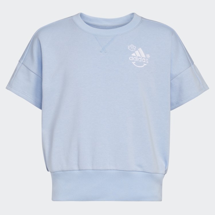 Top Adidas Ss French Terry Blue Dawn