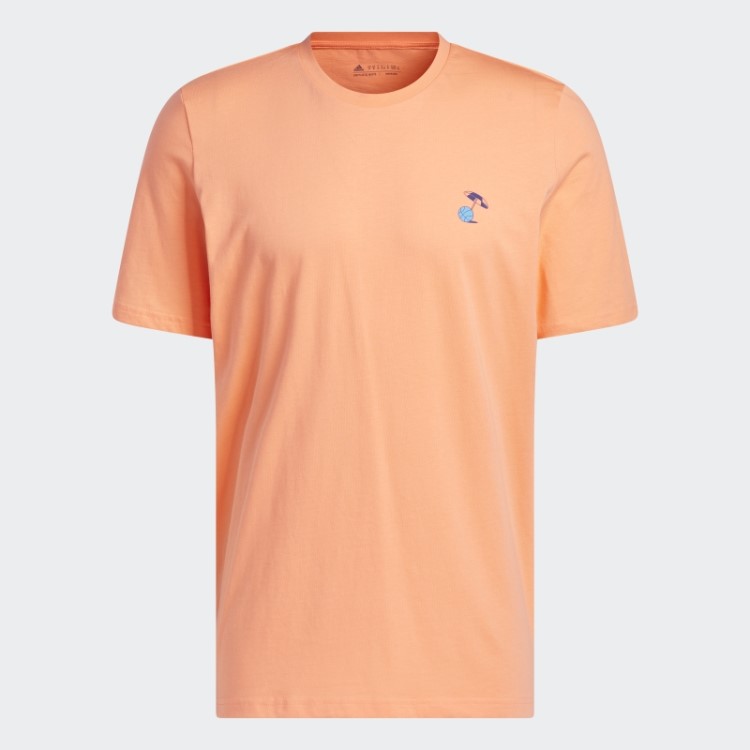 Camiseta De Basquete De Manga Curta Estampa Lil Stripe Spring Break Adidas Coral
