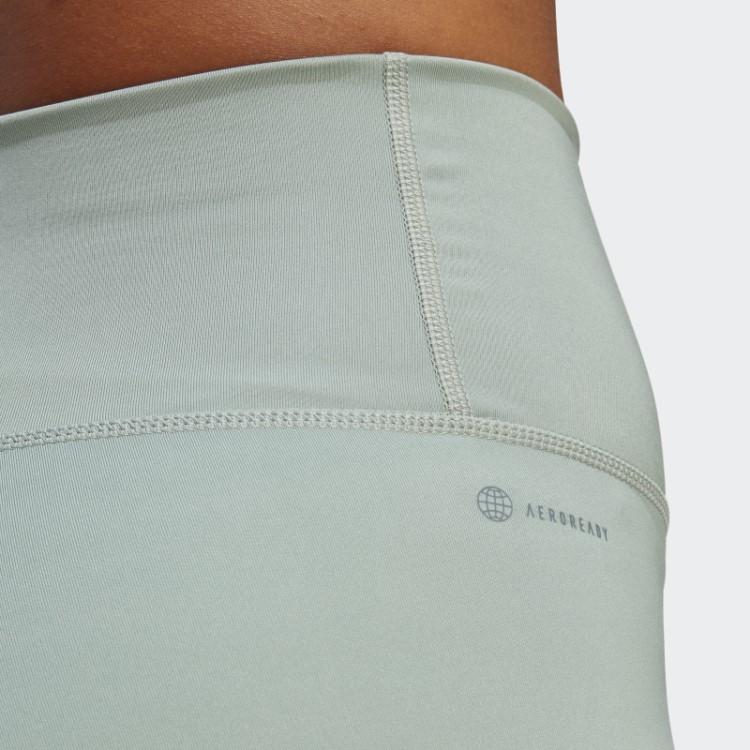 Optime Stash Bolso Cintura Alta Leggings 3/4 Adidas Verde Prata