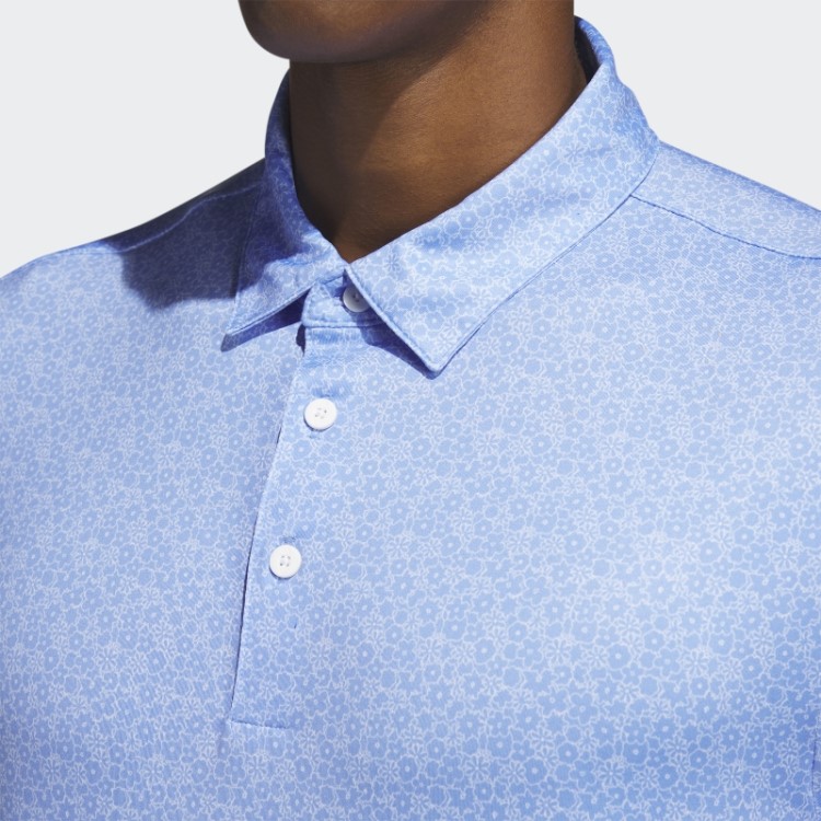 Camisa Polo De Golfe Com Estampa Allover Azul Adidas Ultimate365