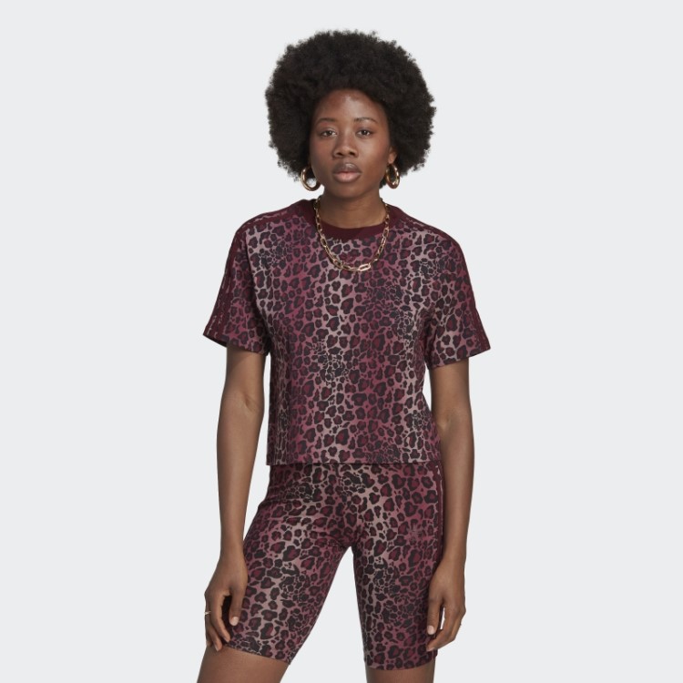Camiseta Marrom Com Estampa Allover Adidas
