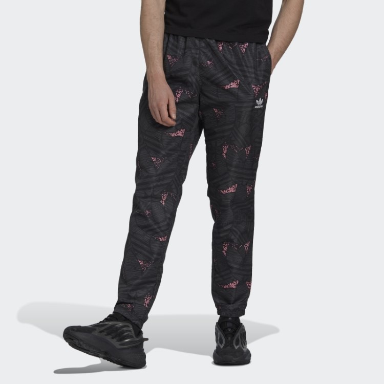 Adidas Rekive Calça Trefoil Com Estampa Allover Preto Quente