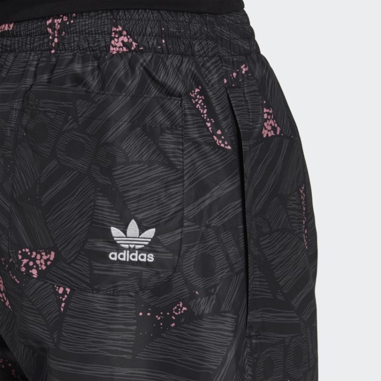 Adidas Rekive Calça Trefoil Com Estampa Allover Preto Quente