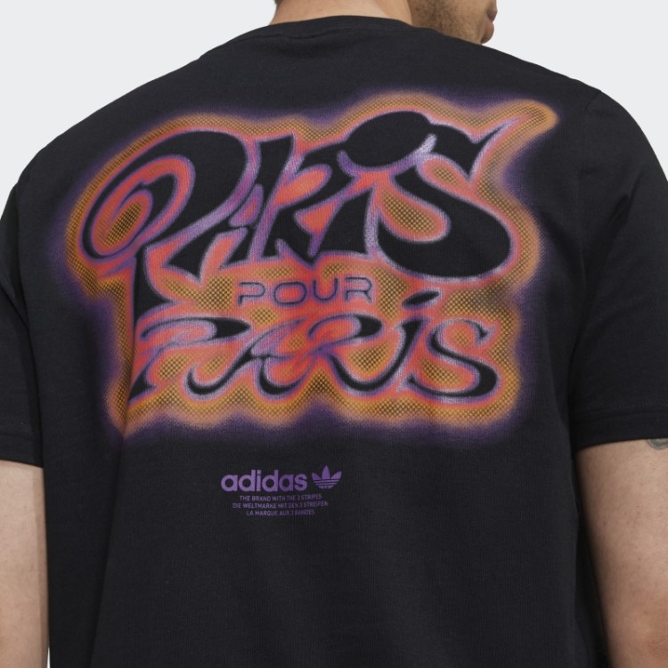 Camiseta Preta Adidas X Paris Basquete Paris Pour Paris Quente