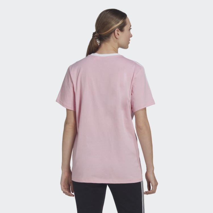 Essentials Camiseta Com As Três Listras Adidas True Pink