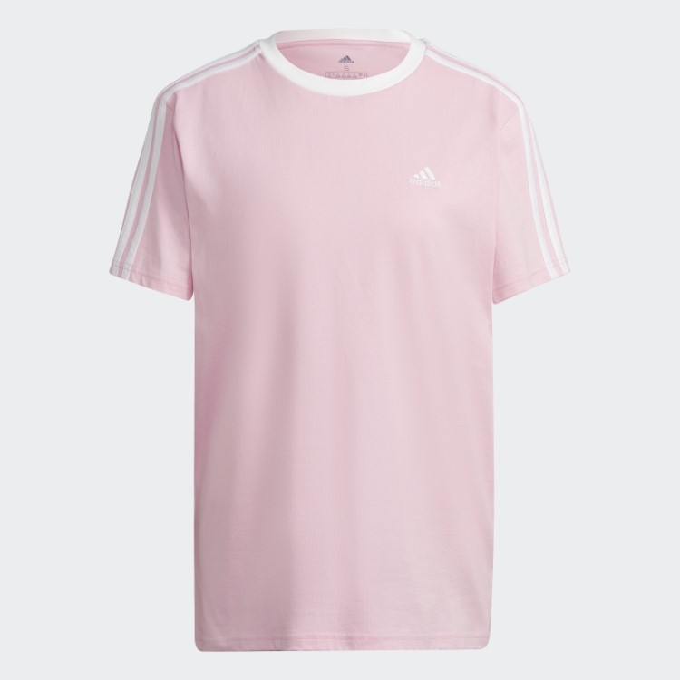 Essentials Camiseta Com As Três Listras Adidas True Pink